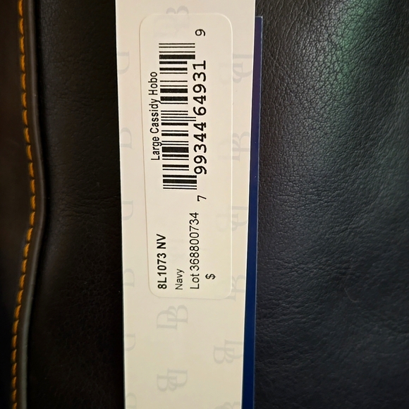 Dooney & Bourke Cassidy Hobo Navy Florentine leather NWT - Picture 7 of 15